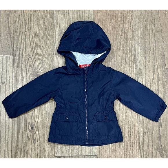 Unbranded Jackets & Coats Baby Boy Navy Blue Rain Jacket Size 9m